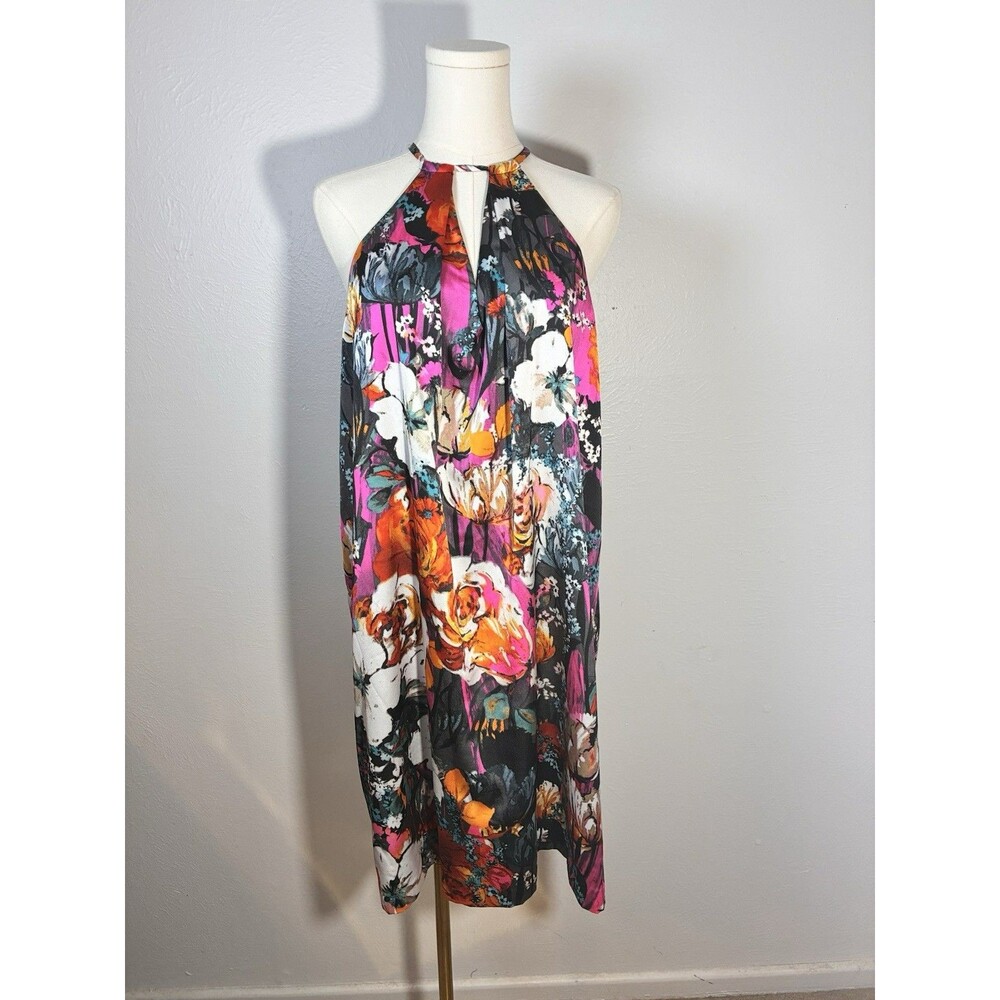 5twelve Dress Size large Multi Color Halter Top Sleeveless Bohemian Floral